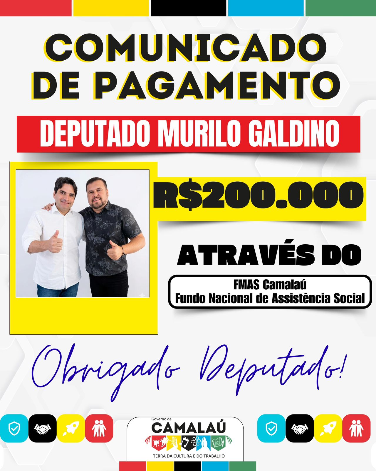 Camalaú recebe R$ 200 mil em emenda parlamentar para fortalecer assistência social