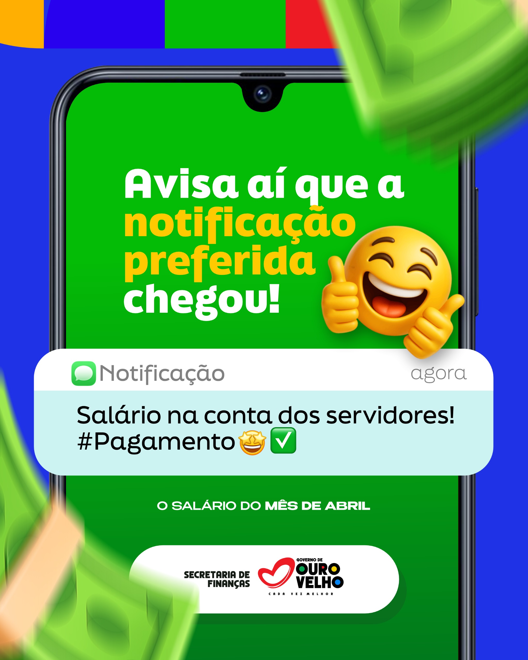 Prefeitura de Ouro Velho antecipa pagamento de servidores referente ao mês de abril