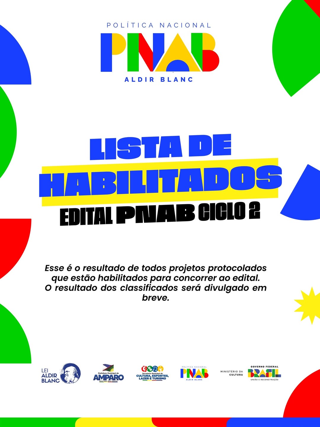 Prefeitura de Amparo divulga lista de habilitados no Edital PNAB – Ciclo 2026